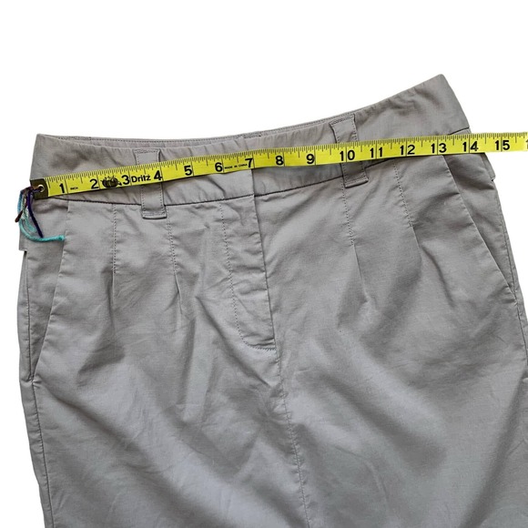 ANTHROPOLOGIE Elevenses Gray Chino Pencil Skirt Size 2 - Picture 7 of 8